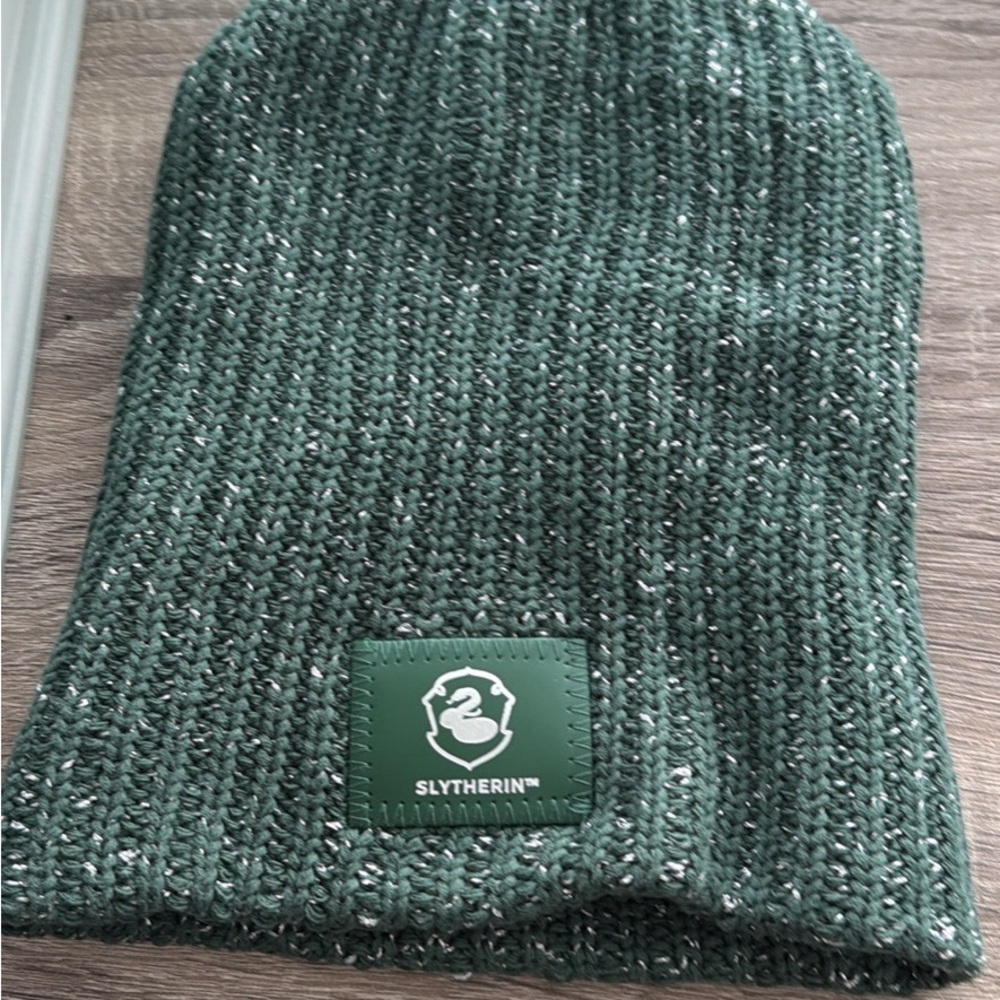 Slytherin Love Your Melon Green Knit Beanie